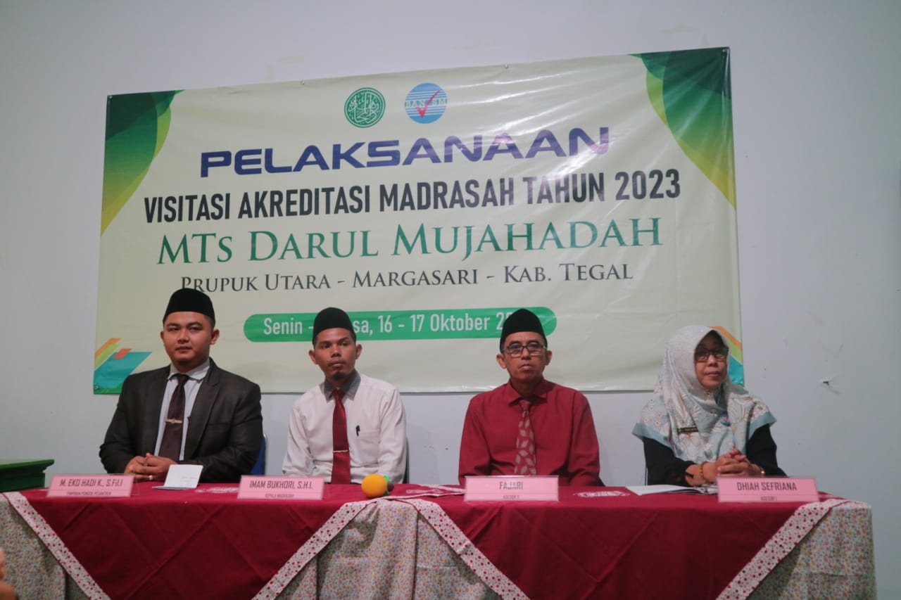 VISITASI AKREDITASI MADRASAH TSANAWIYAH DARUL MUJAHADAH PRUPUK UTARA, MARGASARI, TEGAL 2023